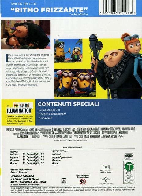 Cattivissimo Me 2 (DVD) - DVD - Film di Pierre Coffin , Chris Renaud  Animazione | laFeltrinelli