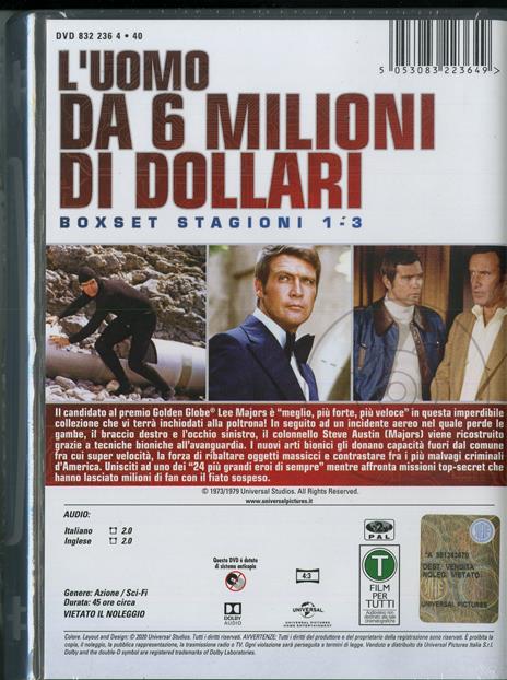 L' uomo da 6 milioni di dollari. Serie Completa. Stagioni 1-3 (16 DVD) di Edward M. Abroms,Bruce Bilson - DVD - 2