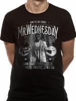 T-Shirt Unisex Tg. S American Gods. Mr Wednesday