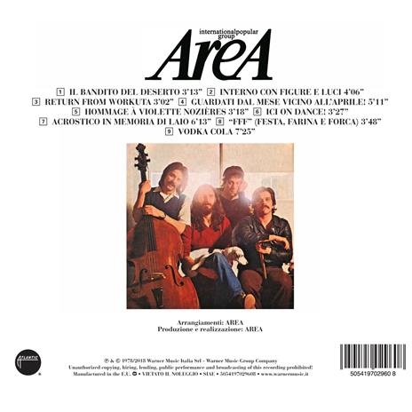 1978 Gli dei se ne vanno, gli arrabbiati restano! (40° Anniversario - Remastered Edition 2018) - CD Audio di Area - 2