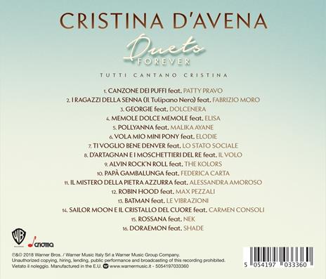 Duets Forever. Tutti cantano Cristina - CD Audio di Cristina D'Avena - 2