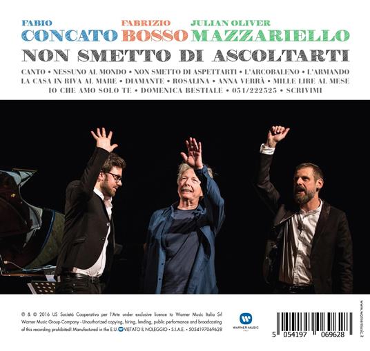 Non smetto di ascoltarti - CD Audio di Fabio Concato,Fabrizio Bosso,Julian Oliver Mazzariello - 2