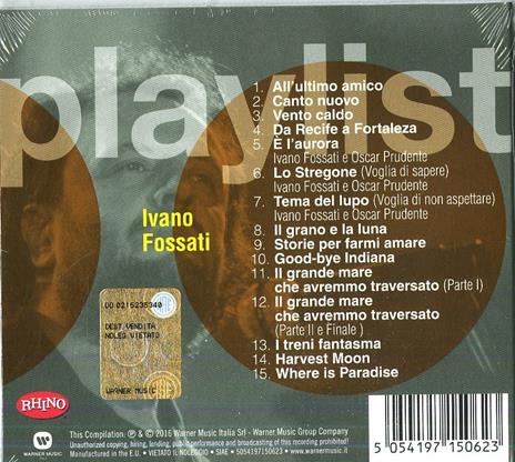 Playlist. Ivano Fossati - CD Audio di Ivano Fossati - 2