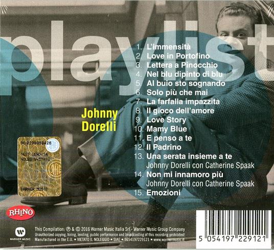 Playlist. Johnny Dorelli - Johnny Dorelli - CD | laFeltrinelli