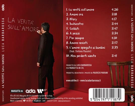 La verità sull'amore - Luca Barbarossa - CD | Feltrinelli