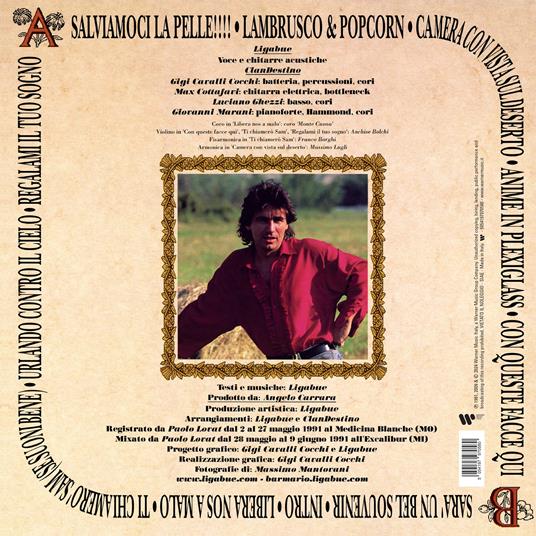 Lambrusco, Coltelli, Rose & Popcorn (2009 Remaster - Red Coloured Vinyl) - Vinile LP di Ligabue - 3