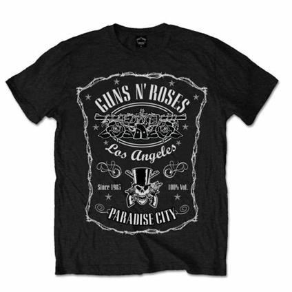 T-Shirt Unisex Tg. XL. Guns N' Roses Paradise City Label