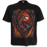 T-Shirt Unisex Tg 3XL Spiral. Dragon Furnace T-shirt Black Plus Size