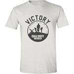 T-Shirt Unisex Tg. L Call Of Duty: Wwii. Victory White