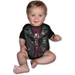 Body Neonato Tg. Xs Spiral. Baby Biker Black