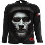 Maglia Manica Lunga Unisex Tg. S Spiral. Jax Skull. Sons Of Anarchy Black