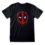 Deadpool Mask Uomo T Shirt Nero XL 100% Cotone Regular