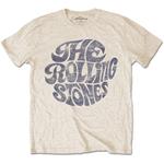 T-Shirt unisex The Rolling Stones. Vintage 70's Logo Natural