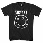 T-Shirt Unisex Tg. L Nirvana. White Smiley