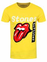 T-Shirt Unisex Tg. XL Rolling Stones. No Filter Text Yellow