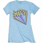 T-Shirt Donna Tg. M. Kiss: Stars Blue