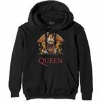 Felpa Con Cappuccio Unisex Tg. XL. Queen: Classic Crest