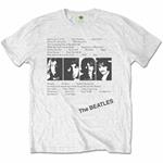 T-Shirt Unisex Tg. XL. Beatles: White Album Tracks