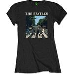 T-Shirt Donna Tg. M. Beatles: Abbey Road & Logo