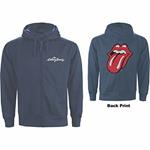 Felpa Con Cappuccio Unisex Tg. L. Rolling Stones - Zipped Classic Tongue