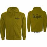 Felpa Con Cappuccio Unisex Tg. L Beatles: Drop T Logo Zipped Green