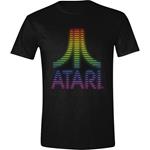 T-Shirt Unisex Tg. L. Atari - Neon Multi Layer Logo Black