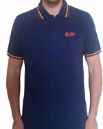 Ac/Dc: Classic Logo Blue (Polo Shirt Unisex Tg. S)