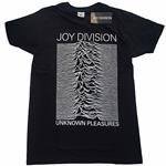 Joy Division: Unknown Pleasures White On Black (X-Small)