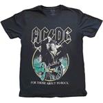 Ac/Dc: For Those About To Rock Yellow Outlines (T-Shirt Unisex Tg. XL)