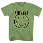 T-Shirt Unisex Tg. S Nirvana: Inverse Smiley Green