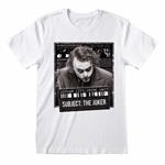 T-Shirt Unisex Tg. S Dc Comics: The Dark Night - Joker Mug Shot