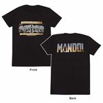 T-Shirt Unisex Tg. M Star Wars: The Mandalorian - Row Of Helmets - Black