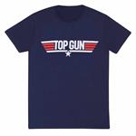 T-Shirt Unisex Tg. L Top Gun: Logo - Blue