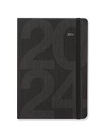 Agenda Letts 2024, Block A5 Settimanale Nero - 21 x 15 cm - Letts