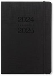 Agenda accademica Letts 2024-2025, 12 mesi, Memo A5, giornaliera, Nero - 21 x 15 cm