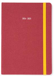 Agenda accademica Letts 2024-2025, 12 mesi, settimanale, Raw A5 Lampone - 21 x 15 cm