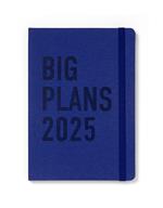 Agenda annuale 2025 Letts 12 Mesi, Big Plans A5 giornaliera  blu - 21 x 14,8 cm