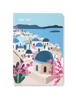 Agenda annuale 2025 Letts 12 Mesi, Wanderlust A5 settimanale Santorini - 21 x 14,8 cm