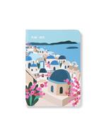 Agenda annuale 2025 Letts 12 Mesi, Wanderlust A6 settimanale Santorini - 14,8 x 10,5 cm