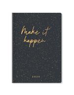 Agenda annuale 2025 Letts 12 Mesi, Inspire A5 settimanale antracite - 21 x 14,8 cm