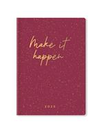 Agenda annuale 2025 Letts 12 Mesi, Inspire A5 settimanale prugna - 21 x 14,8 cm