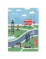 Agenda annuale 2025 Letts 12 Mesi, Wanderlust A5 settimanale London - 21 x 14,8 cm