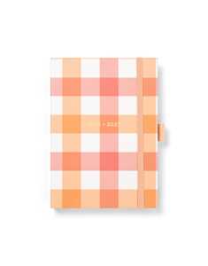 Cartoleria Diario accademico 2026-2027 Gingham A6 Settimanale Arancione Caimi