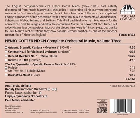 Opere Per Orchestra vol.3 - CD Audio di Henry Cotter Nixon - 2