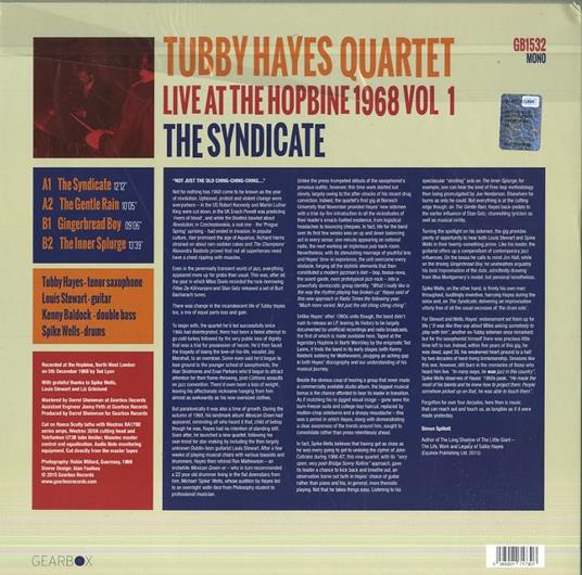 The Syndicate. Live at the Hopbine 1968 (Hq) - Vinile LP di Tubby Hayes - 2