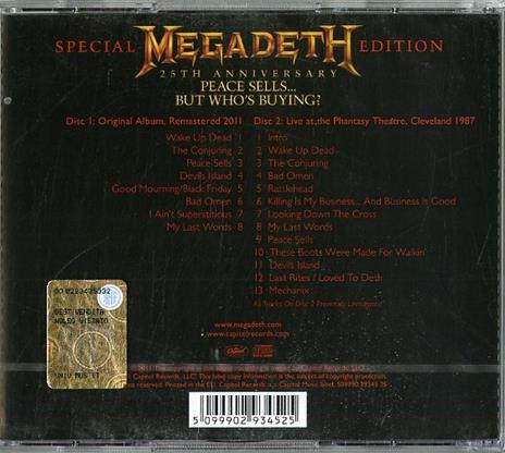 Peace Sells... but Who's Buying? (25th Anniversary Edition) - CD Audio di Megadeth - 2