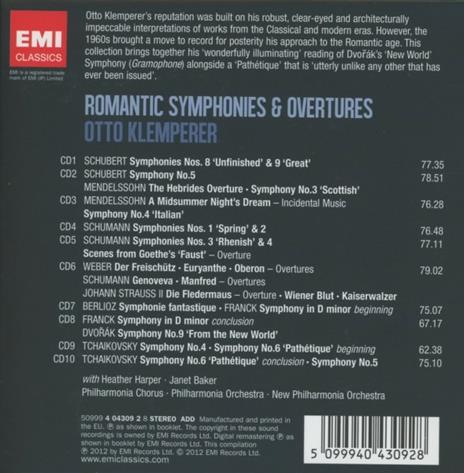 Romantic Symphonies - CD Audio di Otto Klemperer,Philharmonia Orchestra,New Philharmonia Orchestra - 2