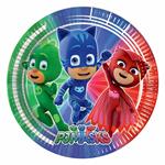 Pj Masks. 8 Piatti 20 Cm.