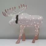 Natale Cervo Con 50 Led