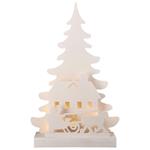 Silhouette Albero Di Natale Bianco Con Carrozza